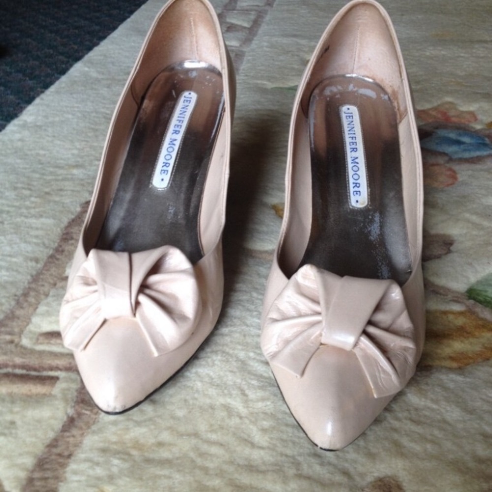 Pale Pink Leather Pumps